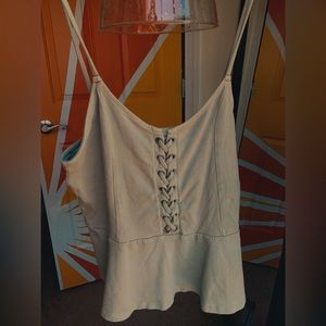 American Eagle Lace Up Top